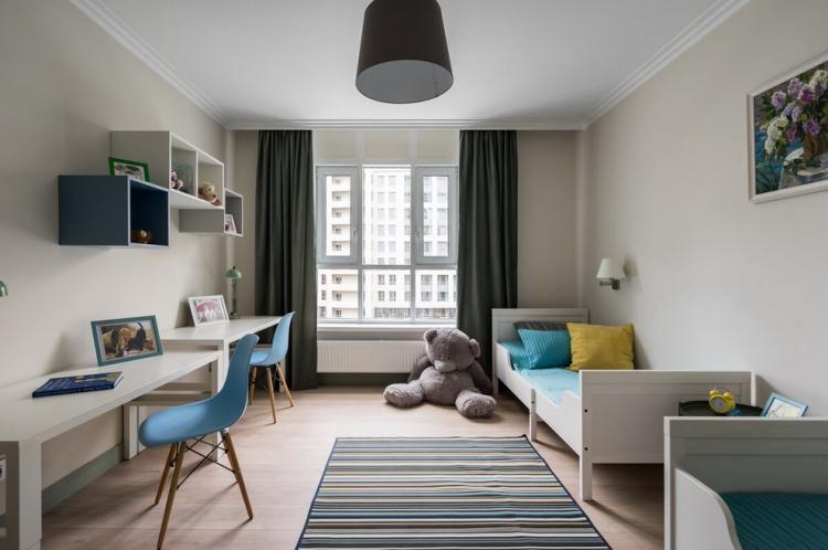 Aménagement intérieur d'une chambre d'enfants pour enfants de sexes différents - photo