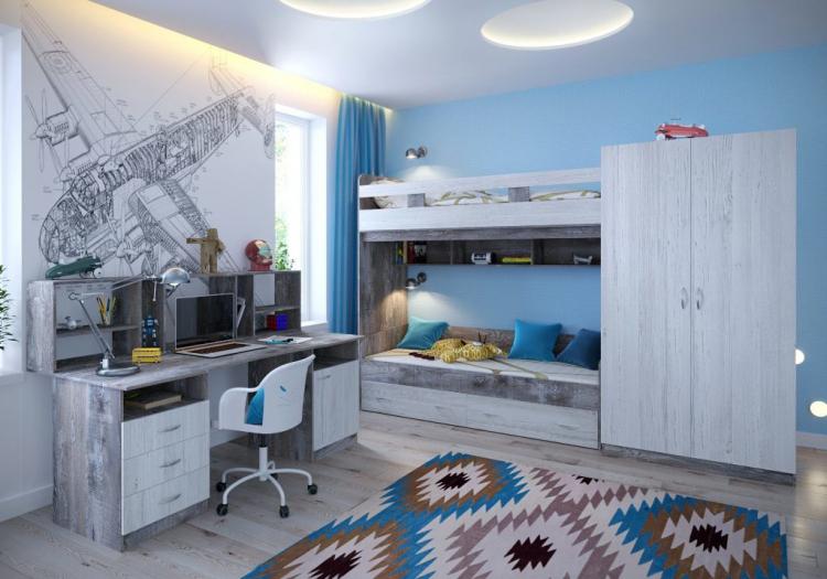 Aménagement intérieur d'une chambre d'enfants pour enfants de sexes différents - photo