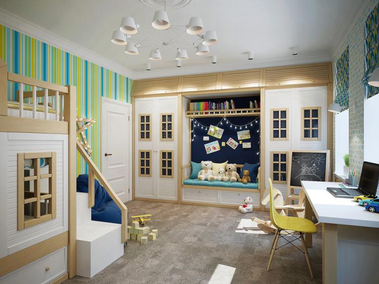 Chambre d'enfants 23 m² - Design d'intérieur