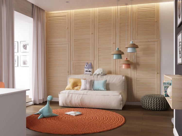 Chambre d'enfants pour frères jumeaux - design d'intérieur