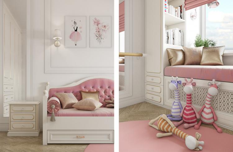 Chambre d'enfants pour filles - design d'intérieur
