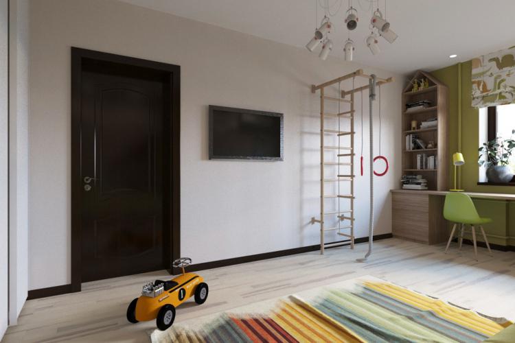 Chambre d'enfants pour deux garçons - design d'intérieur