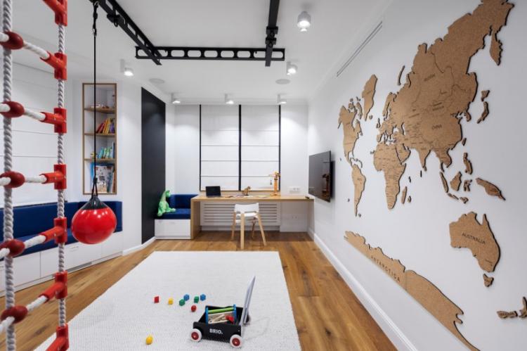 Chambre d'enfant blanche pour garçon - Décoration d'intérieur