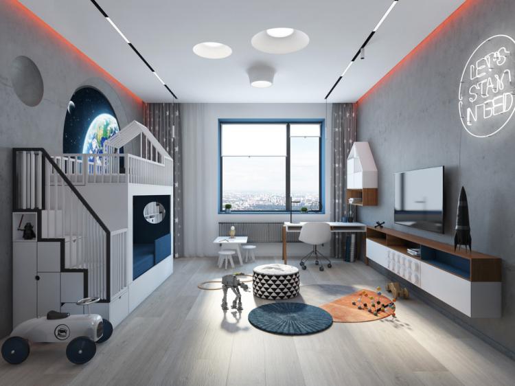 Chambre d'enfants Gravity - design d'intérieur