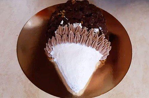 Gâteau hérisson bricolage pour enfants - une recette étape par étape