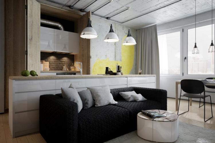 Canapé de cuisine style loft