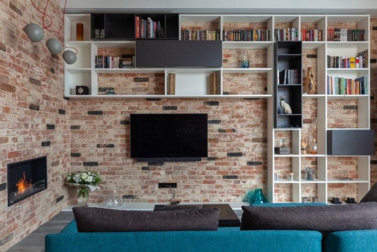 Séjour 15 m² style loft - Design d'intérieur