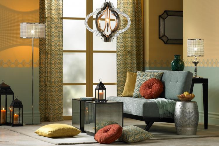 Séjour 16 m² dans le style marocain - Design d'intérieur