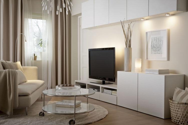 Salon beige 16 m² - Design d'intérieur