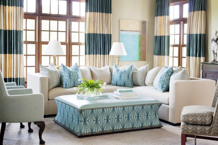 Textiles et déco - Salon design 16 m²