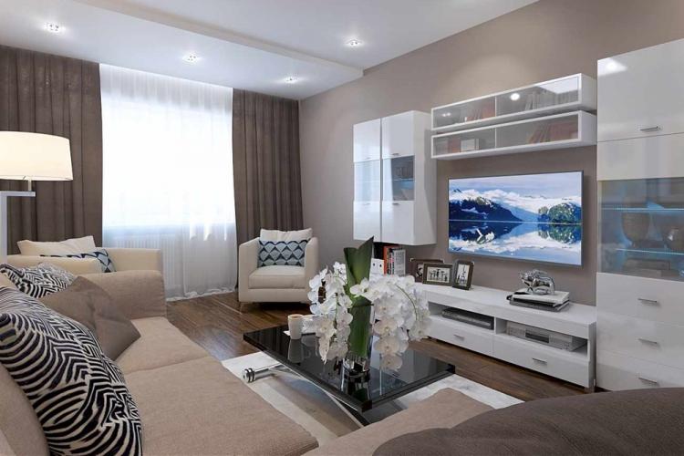 Conception de salon 16 m² - des photos de vrais intérieurs