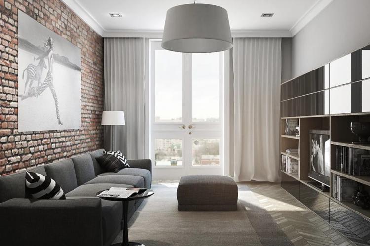 Salon design 18 m² - des photos de vrais intérieurs