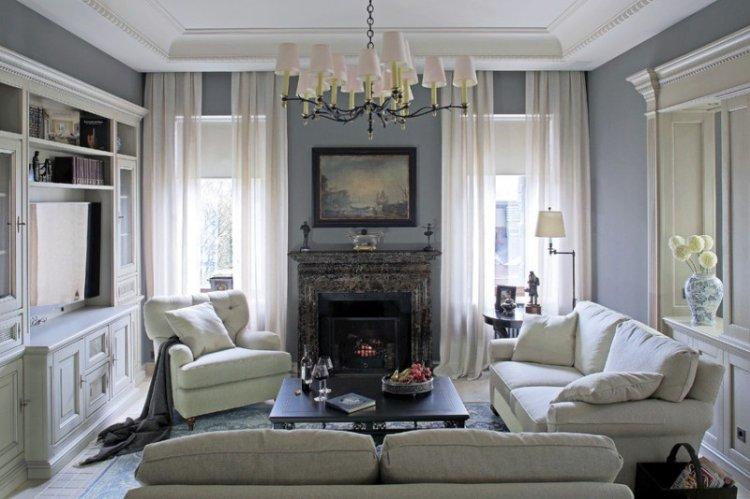 Rideaux et textiles - Design de salon classique