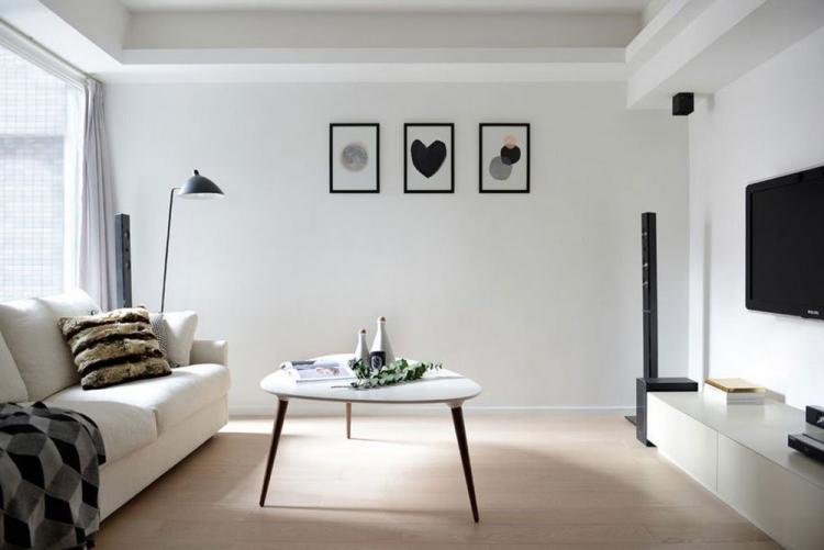Design d'intérieur de salon dans le style du minimalisme