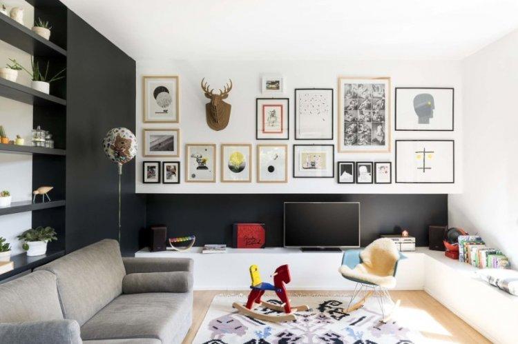 Salon dans un style scandinave - photo de design d'intérieur