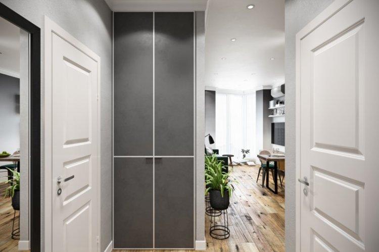 Couloir et couloir contemporains - photo de design d'intérieur