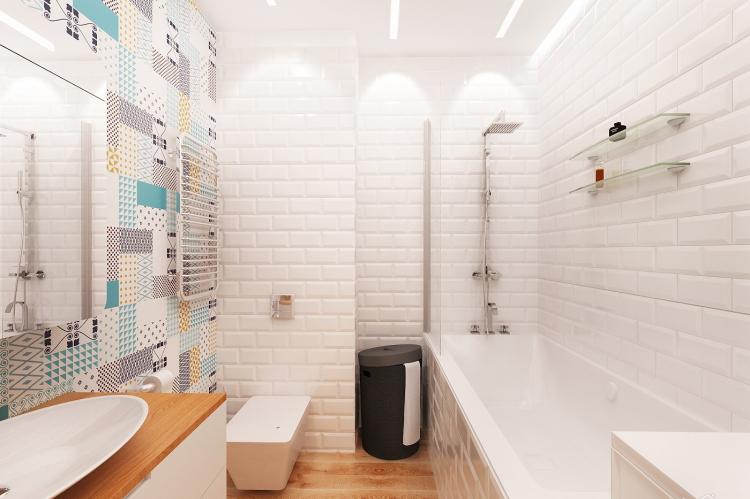 Salle de bain de style scandinave - Design d'intérieur