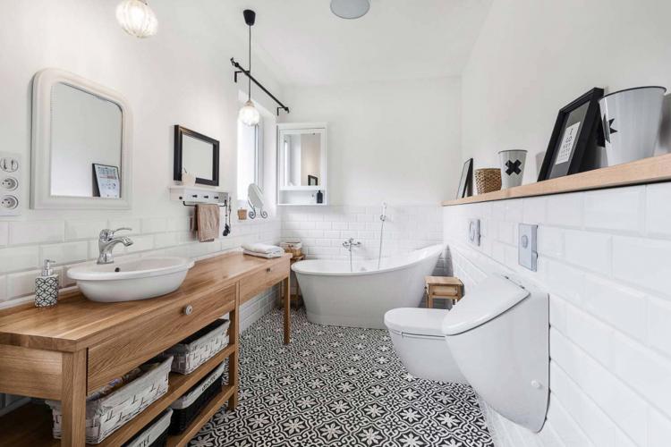 Salle de bain de style scandinave - Design d'intérieur
