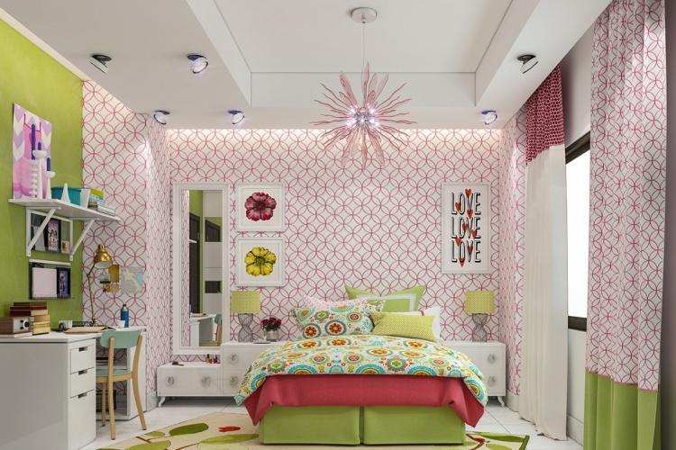 Éclairage et éclairage - Conception de la chambre d'une adolescente