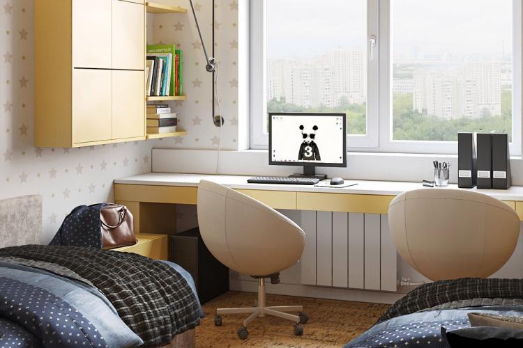 Conception de la chambre pour deux adolescents