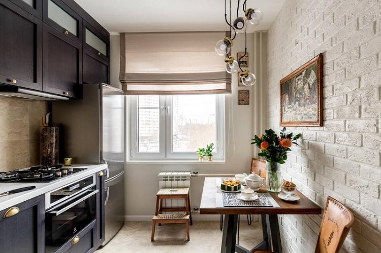 Design d'intérieur de cuisine 12 m² - des photos de vrais intérieurs