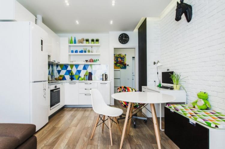Design d'intérieur de cuisine 12 m² - des photos de vrais intérieurs