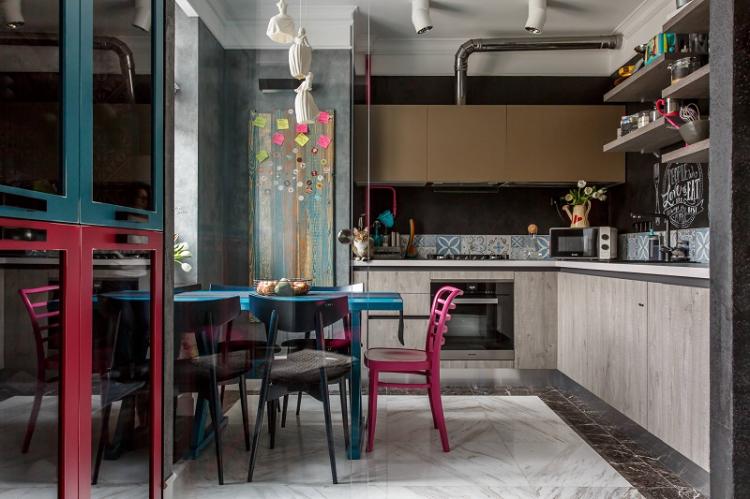 Design d'intérieur de cuisine 12 m² - des photos de vrais intérieurs