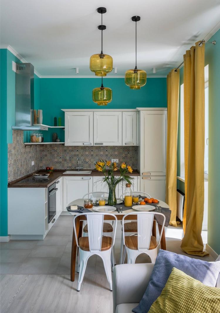 Design d'intérieur de cuisine 12 m² - des photos de vrais intérieurs