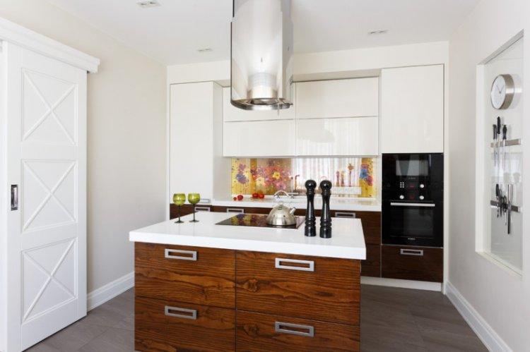 Cuisine blanche 14 m² - Design d'intérieur