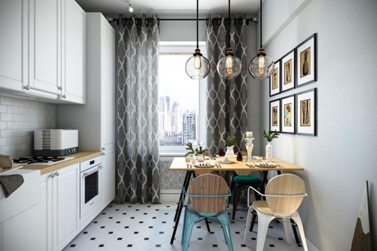Cuisine 7 m² dans un style scandinave - design d'intérieur