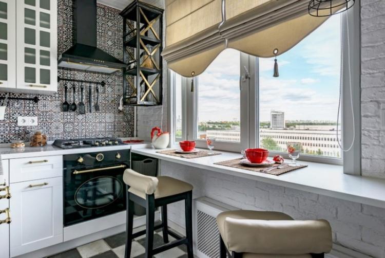 Cuisine 7 m² style bohème - Design d'intérieur