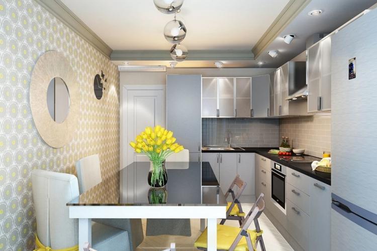 Décoration plafond - Cuisine design 7 m²