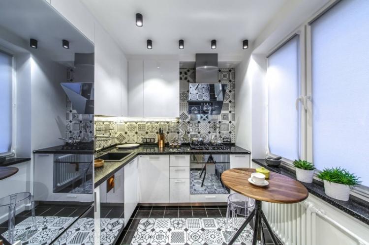 Design d'intérieur de cuisine 9 m² - des photos de vrais intérieurs