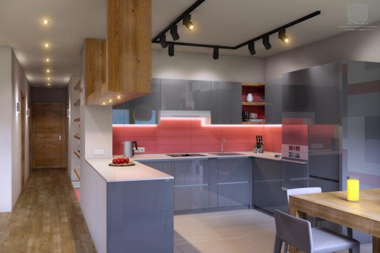 Conception de cuisine-salon Tetris