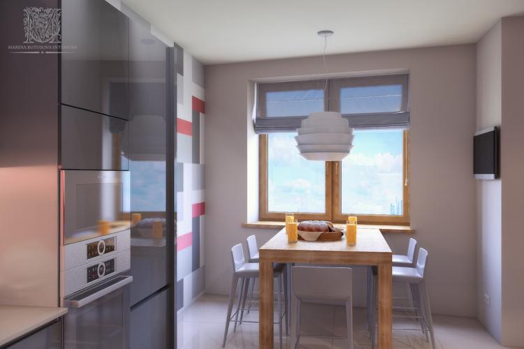 Conception de cuisine-salon Tetris