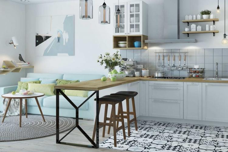 Design d'intérieur de cuisine de style scandinave - photo