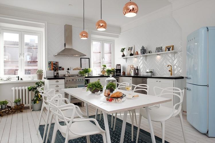 Design d'intérieur de cuisine de style scandinave - photo