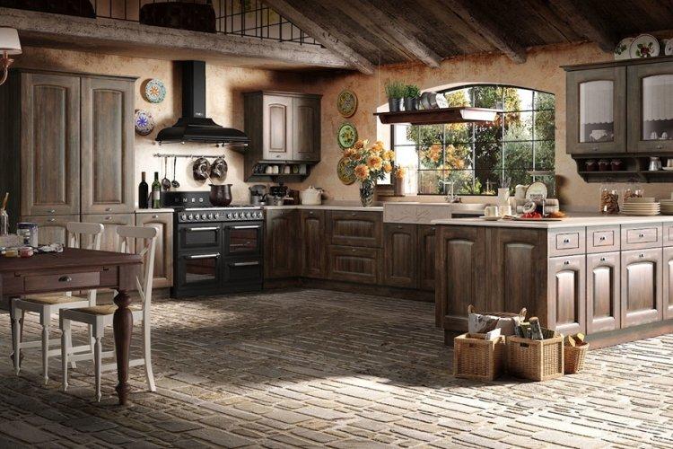 Cuisine de style campagnard - Photo de design d'intérieur