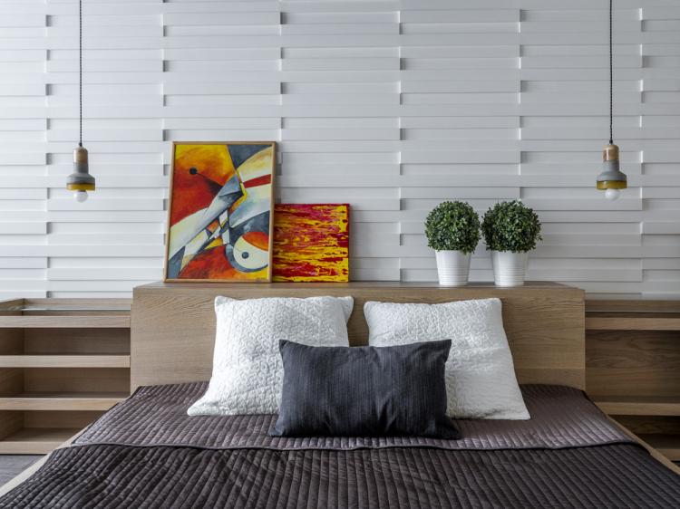 Conception d'appartement avec des accents lumineux