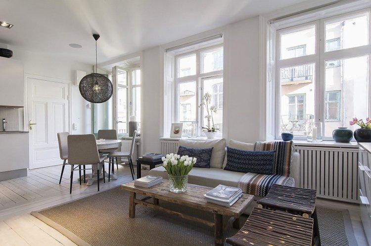 Studio classique de Stockholm - Design d'appartement de style scandinave