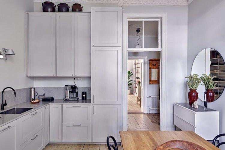 Appartement scandinave Toutes les nuances de gris - Design d'appartement de style scandinave