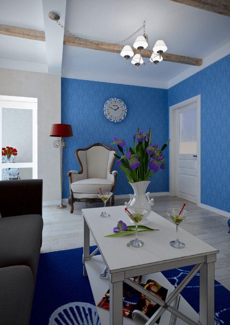 Provence lumineuse dans un appartement de deux pièces - Conception d'appartement de style provençal