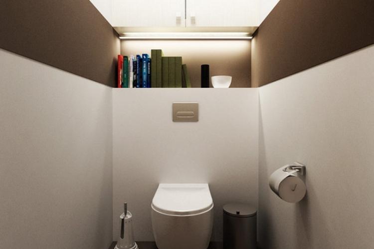 Conception de petites toilettes - photos d'intérieurs réels