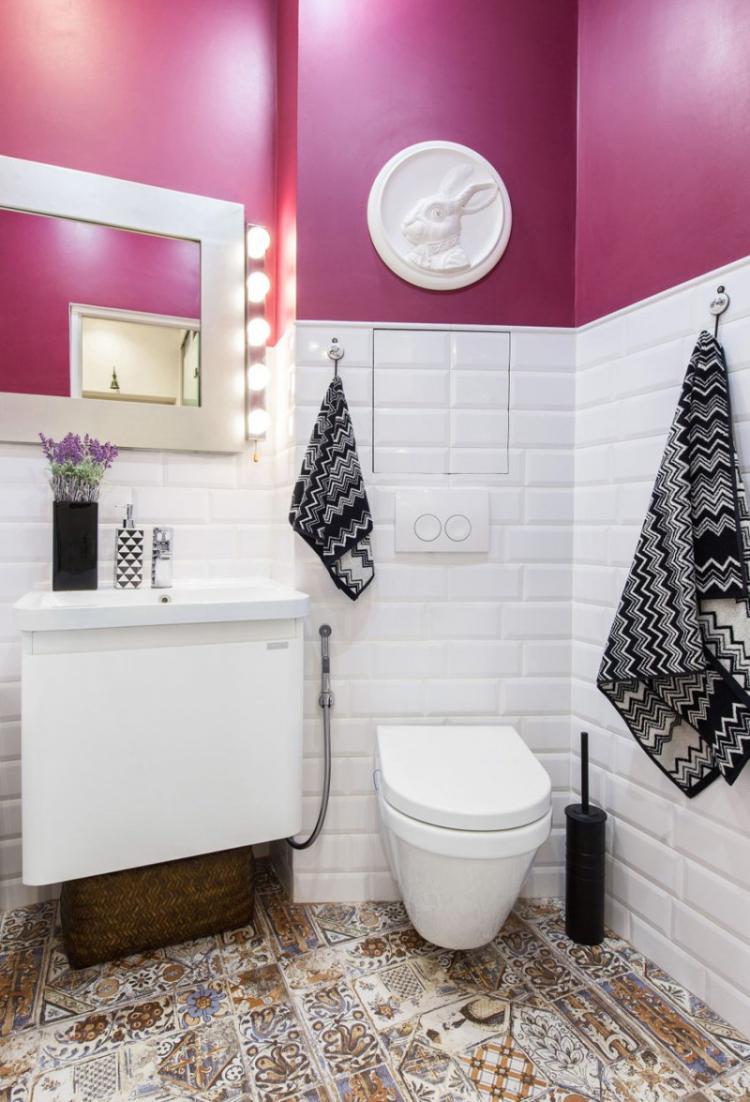 Conception de petites toilettes - photos d'intérieurs réels
