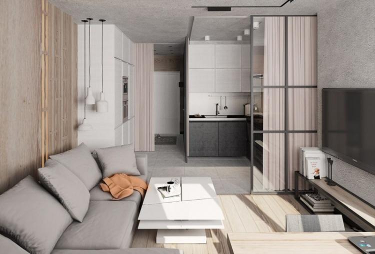 Conception de petit appartement - photos d'intérieurs réels