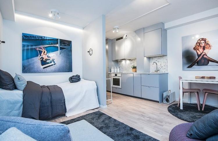 Conception de petit appartement - photos d'intérieurs réels