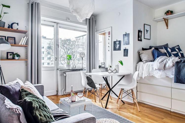 Conception de petit appartement - photos d'intérieurs réels
