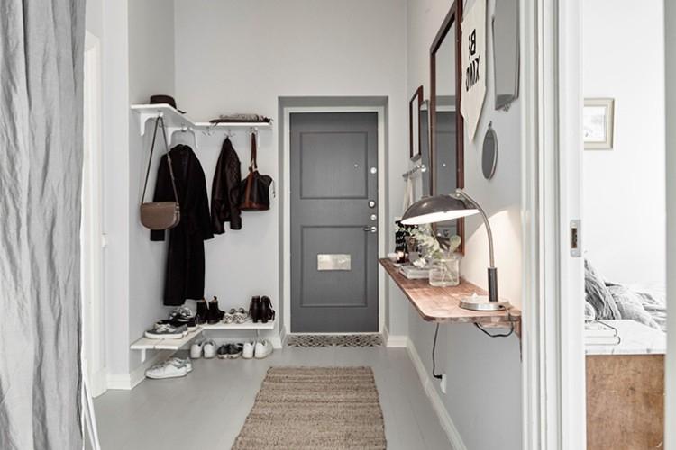 Conception d'un petit couloir - photos d'intérieurs réels