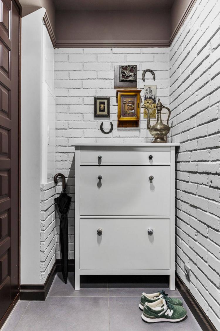 Conception d'un petit couloir - photos d'intérieurs réels