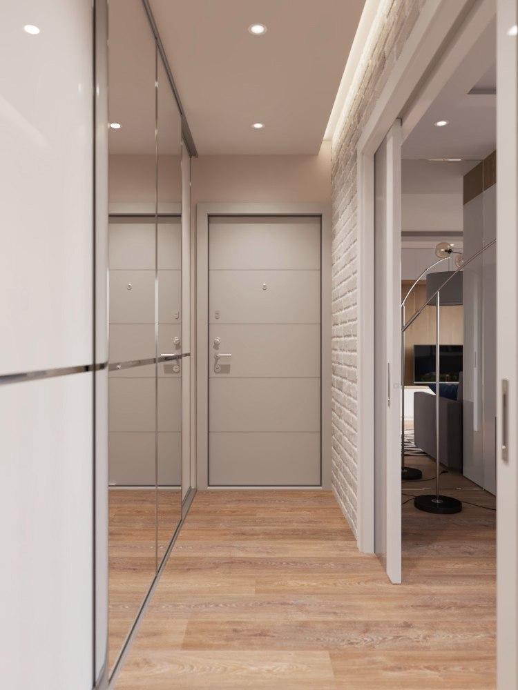 Conception d'un petit couloir - photos d'intérieurs réels